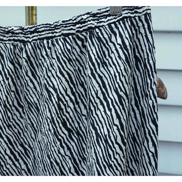 Vintage 90s Leslie Fay Zebra Print Stretch Waist Midi Skirt - Picture 5 of 6